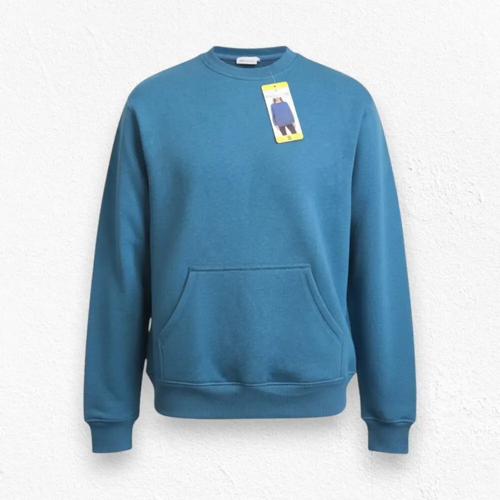 Danskin Teal Green Relaxed Classic Crewneck Pullover Sweatshirt Size Small